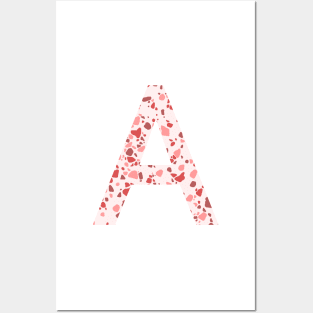 Pink Terrazzo Initial A Posters and Art